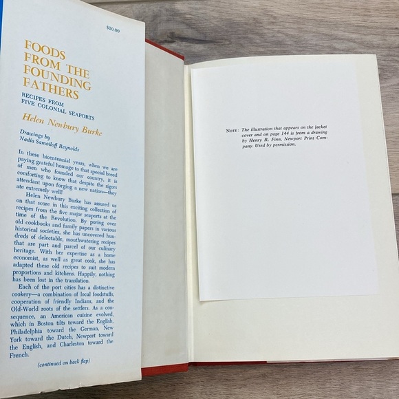 1st Ed/ Prt Foods From Our Founding Fathers Cook Book - Picture 7 of 13